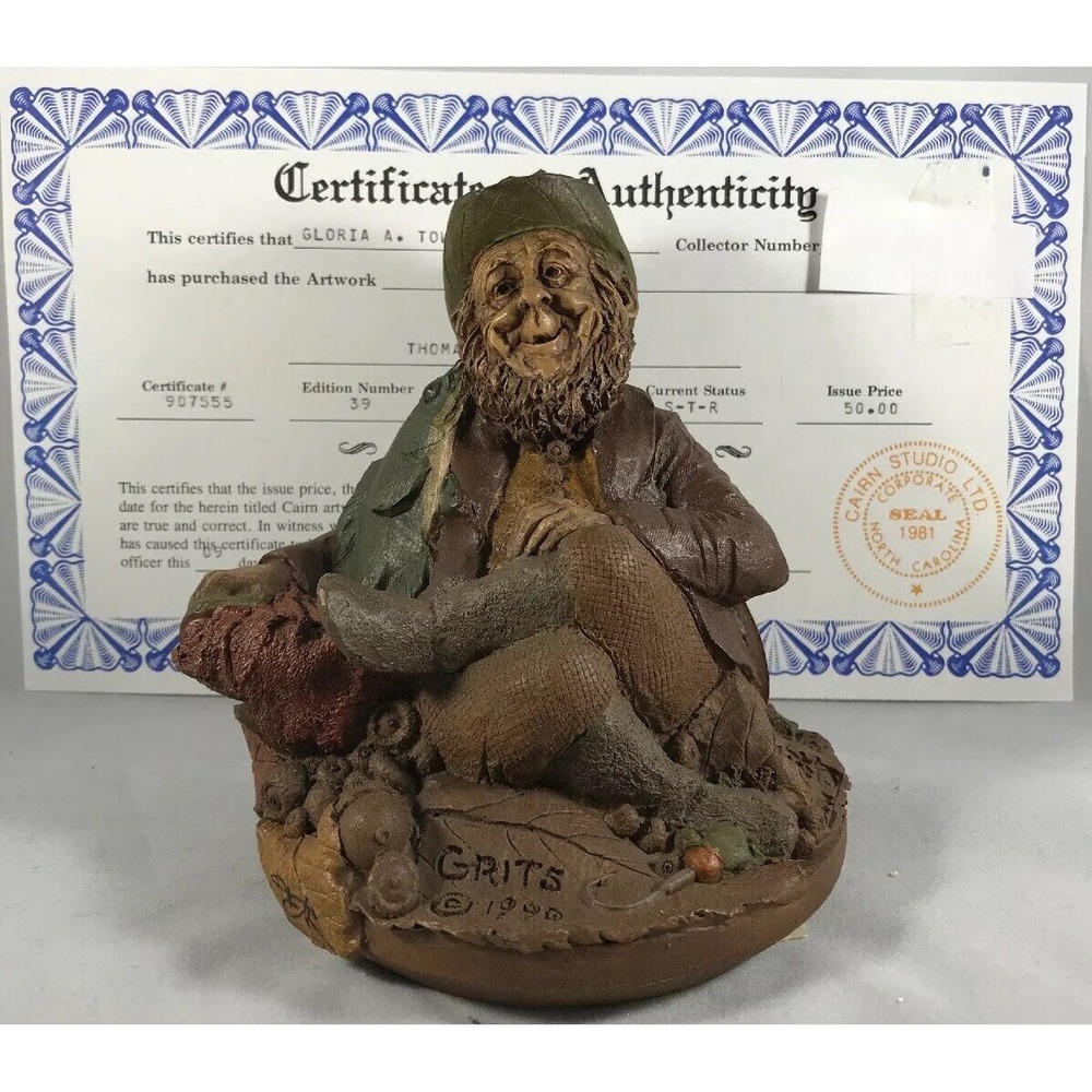 GRITS-R 1990 Tom Clark Gnome Cairn Studio Item #5107 Ed #39 Artist‎ Signed